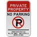 Private Property No Parking Sign